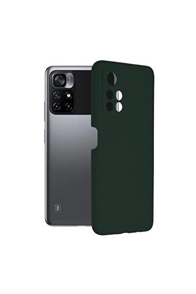 Dali Husă de protecție compatibilă cu Xiaomi Poco M4 Pro 5G, margine moale, silicon, verde închis