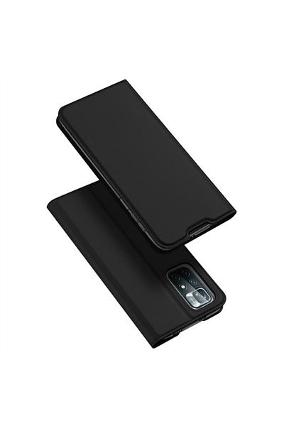 Dali Protective Flip Cover for Xiaomi Poco M4 Pro 5G, Skin Pro, -Leather, Black