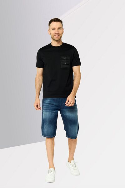 Diesel Men Crew Neck Short Sleeves Solid T-Shirt, Black