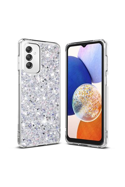 Dali Protective Case Compatible with Samsung Galaxy A14 4G/5G, Sparkly Glitter, TPU, White
