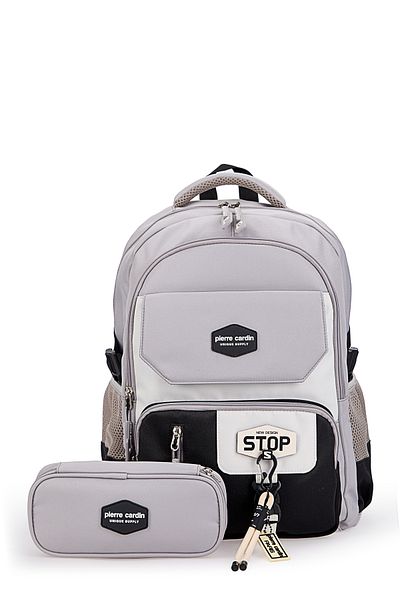 Pierre Cardin Set of 2 School Bags Unisex Children's Multi-Eye Backpack School Bag and Pen Holder 07Pc1916