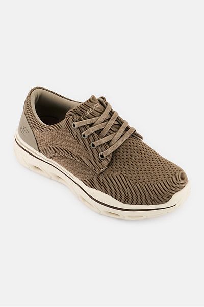 SKECHERS Men Glide Step Expected Erling Lace Up Training Shoes, Taupe