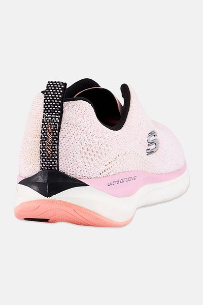 SKECHERS Women Ultra Groove Lace Up Training Shoes, Light Pink