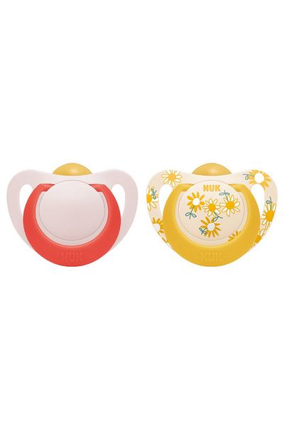 Nuk Star Latex Pacifier 18-36 months Red, Set of 2 Pieces