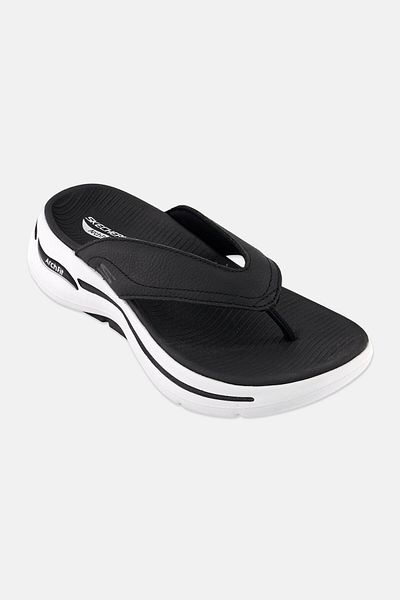 SKECHERS Men Go Walk Arch Fit Slip On Sandal, Black