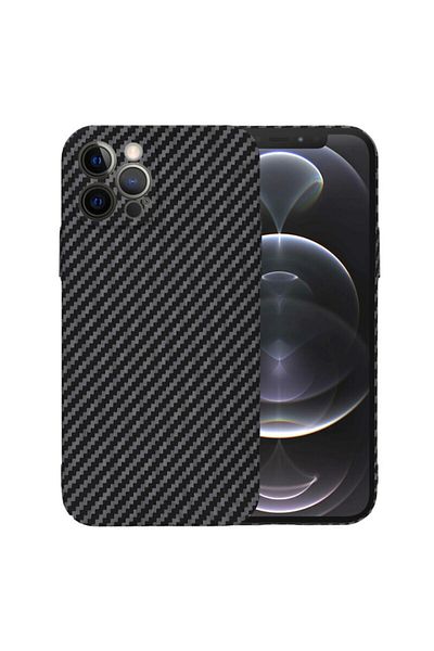 Dali Protective Case for Apple iPhone 12 Pro, Carbonite FiberShell, Polycarbonate, Carbon Design, Black