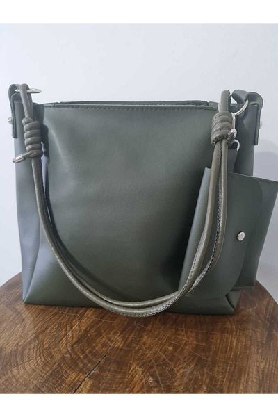 glowfit Women's Khaki 2025 Model Wallet Zippered Long Handle Hand Shoulder Women's Bag