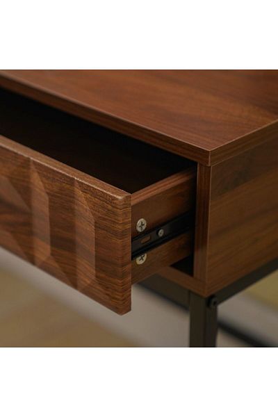 Danube Home Dello Study Desk with 2 Drawers - Walnut L110.6xW53.5xH76cm