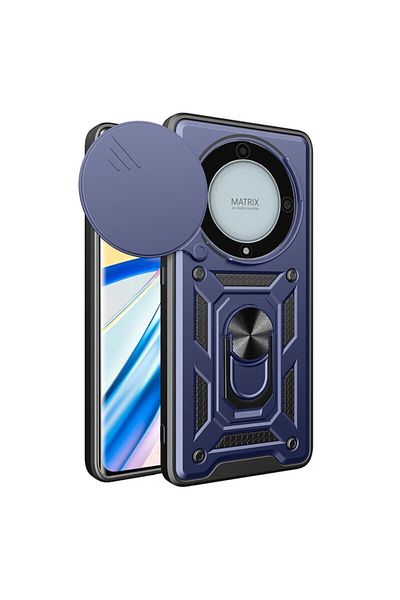 Dali Protective Case for Honor Magic5 Lite, CamShield, Black-Blue