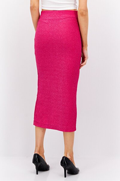 Sinsay Women Textured Midi Skirt, Pink