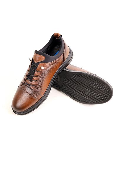 NUA Gnc201 Brown Genuine Leather Orthopedic Men's Shoes