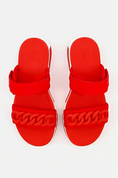 Fitflop Women Heda Chain Slides Sandals, Red