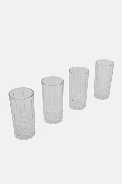 Precious Home Casa Dell Elegancia 4 Pieces Highball Glass Set 380ml, Transparent