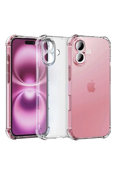 Dali Protective Case Compatible with Apple iPhone 16 Plus, ShockProof, Reinforced Corners, Clear Silicone