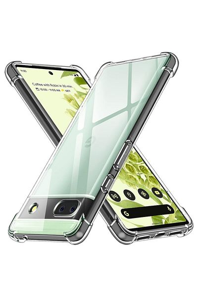 Dali Protective Case Compatible with Google Pixel 6a, ShockProof, Clear Silicone, Transparent