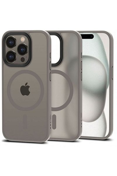 Dali Protective Case Compatible with Apple iPhone 15 Pro, Magmat, MagSafe, TPU, Grey