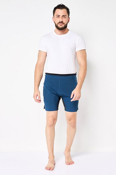 Giordano شورت سباحة بشعار العلامة التجارية للرجال، أزرق