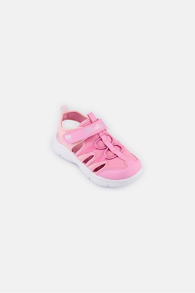 SKECHERS صندل Flex Flash Epic Breeze للفتيات الصغيرات للأنشطة الخارجية بإغلاق فيلكرو، باللون الوردي