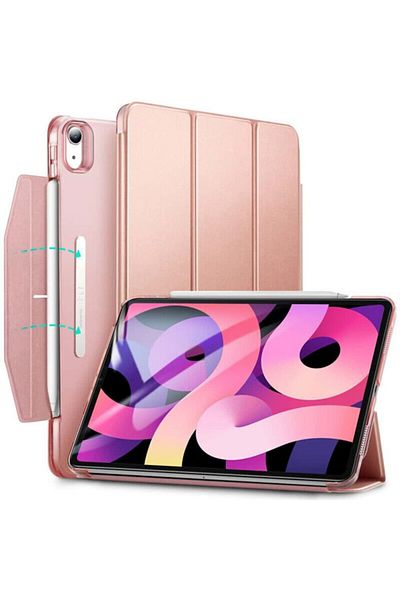 Dali Protective Flip Cover for iPad Air 4 2020/Air 5 2022, Ascend Trifold, Rose Gold