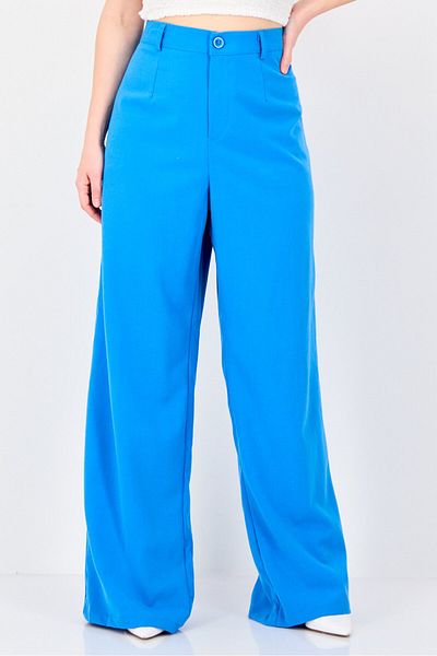 Don't Call Me Jennyfer Women Plain Wide Leg Pants,, Blue