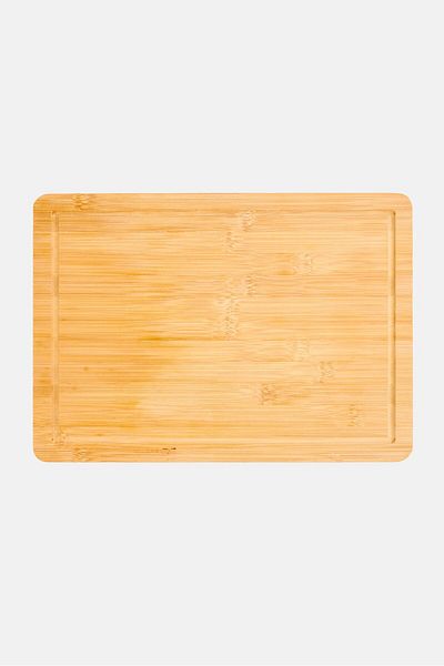 Cook Savvy Bamboo Cutting Board With Juice Groove, Natural