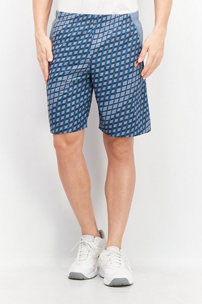 Asics Men Sportswear Fit Drawstring Training Shorts, Slate Blue/Black Combo