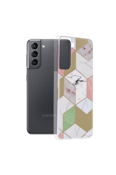 Techsuit Husa pentru Samsung Galaxy S21 5G Marble Series Purple Hex