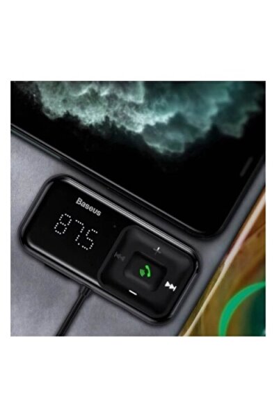 Baseus FM Modulator T-Typed, Connects to Car Lighter, 2xUSB-A, 15W, Bluetooth 5.0, Micro-SD Card Slo