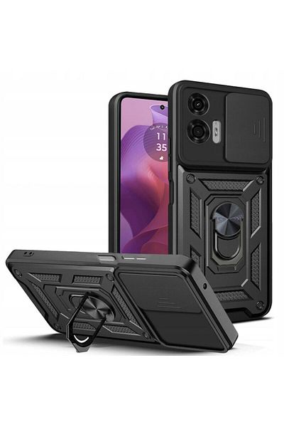 Dali Protective Case Armor for Motorola Moto G24 Power, CamShield Series, with Magnetic Ring, TPU, Black