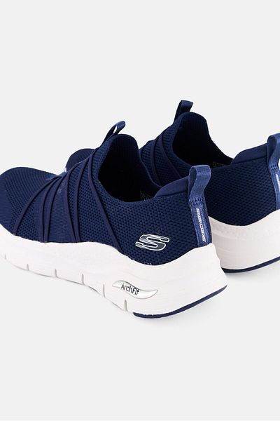 SKECHERS Women Arch Fit All Tied Slip On Training Shoes, Navy