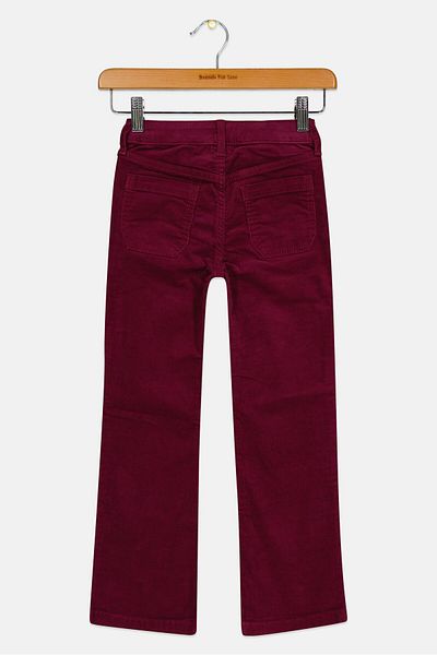 GAP Kids Girl Textured Corduroy Pants, Dark Purple