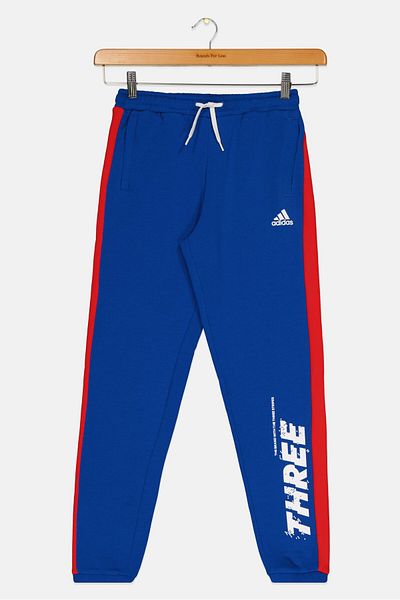 adidas Kids Boy Sportswear Fit Brand Logo Outdoor Sweatpants, Blue