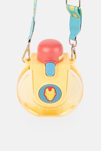 Marvel Iron Man Series Strap Water Bottle 780 ml, Yellow