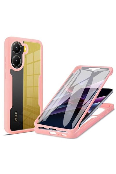 Dali 360 Protective Case Compatible with Xiaomi Poco X7 Pro, ColorVerse, MagSafe, TPU, Pink-Transparent