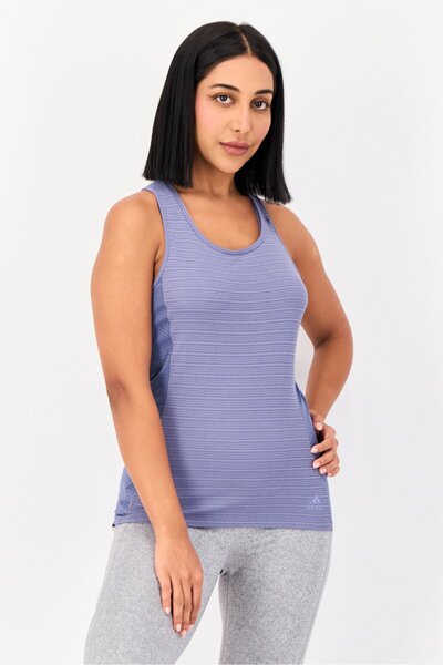 adidas Women Sportswear Fit Sleeveless Training Top, Slate Blue