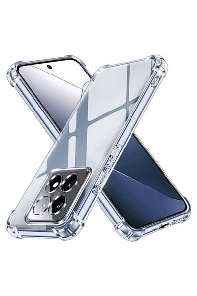 Dali Protective Case Compatible with Xiaomi 14T Pro, ShockProof, Clear Silicone, Reinforced Corners, Tran