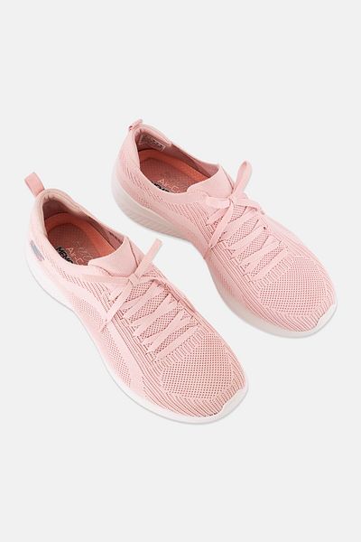 SKECHERS Women Ultra Flex 3,0 Slip On Outdoor Shoes, Light Pink