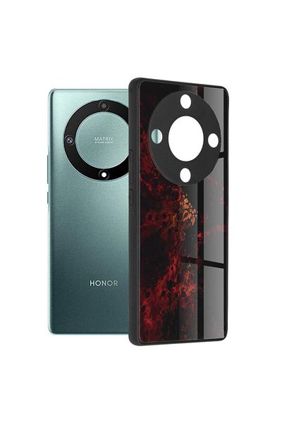Dali Protective Case Compatible with Honor Magic5 Lite, Glaze, Polycarbonate, Red Nebula