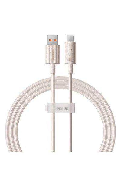 Baseus Data and Charging Cable, USB-A to USB Type-C, Habitat Series, 480Mbps, 100W, Fast Charge, 1m, Pink