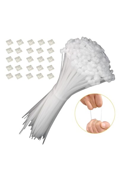 dalip Kit Organizare Cabluri Dalip, 25 Clipsuri Autocolante + 100 Coliere, Di...