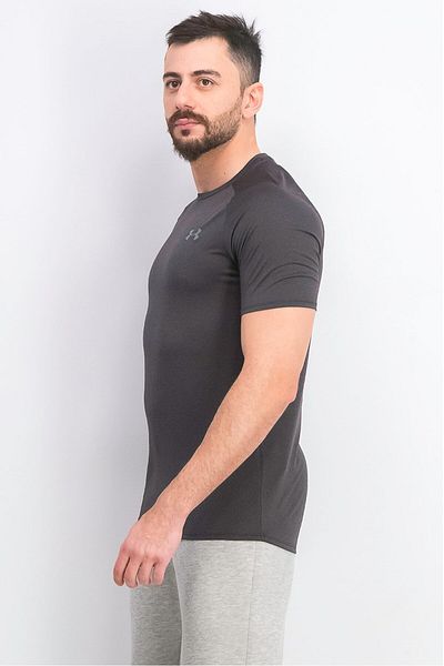 Under Armour Men Regular Fit Short Sleeves Running T-shirt, Charcoal