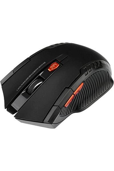 UIQ Mouse ergonomic pentru gaming, wireless, 1600 DPI, 5 butoane plus scroll, Negru