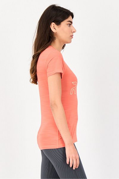 Reebok Women Sportswear Fit Short Sleeves Running Top, Rust