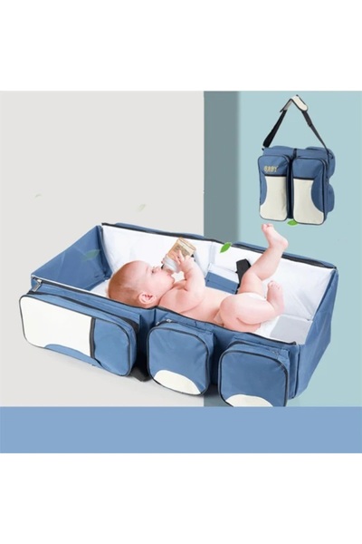 OEM Multifunctional 3-in-1 Baby Travel Bag Navy Blue