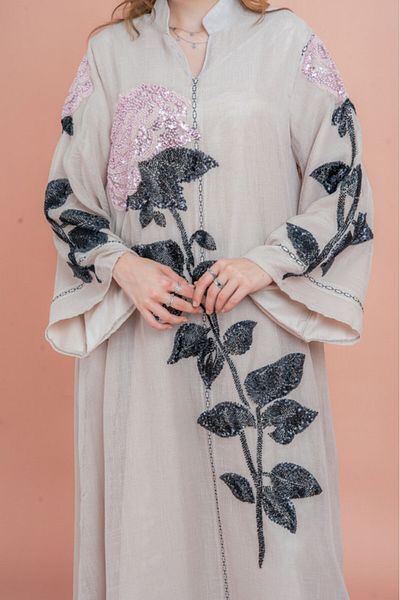 IKKXA Crystal Handwork Modern Jalabiya