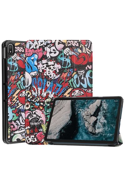 Dali Protective Flip Cover for Tablet Compatible with Nokia T20, FoldPro, Stand Type, Leather, Urban