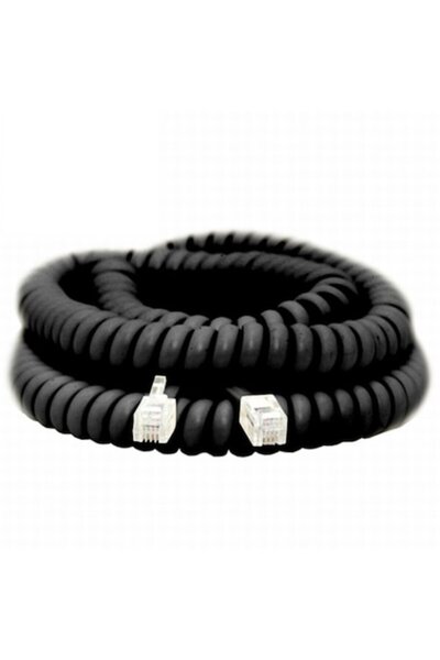 Dali Cablu telefonic spiralat, mufă modulară 4P4C, lungime 1,8 m, negru