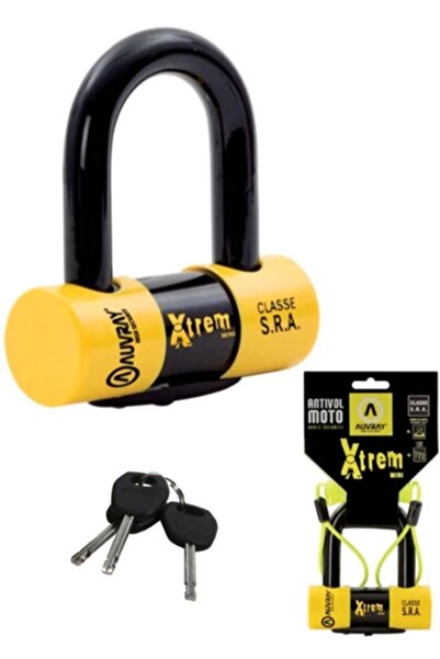 Genel Markalar XTREM MINI U DİSK KİLİDİ 52X65mm+HATIRLATMA KABLOSU