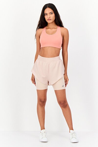 adidas Women Sportswear Fit Training 2 in 1 Shorts, Beige