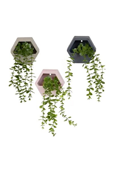 Dali Decor de plante artificiale pentru perete, multicolore, 13x26 cm, plastic